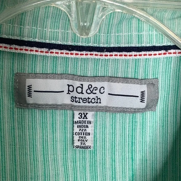 Light Green Casual Button Down Camp Shirt Size 3X - Picture 7 of 9